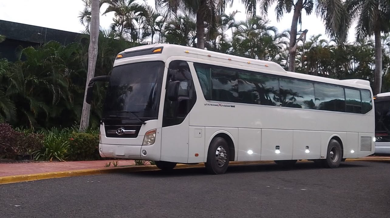 Vista de bus de pasajeros